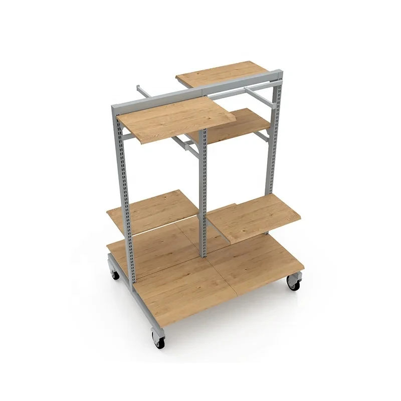 custom.Clothing Foldable Garment Display Rack with Wheels