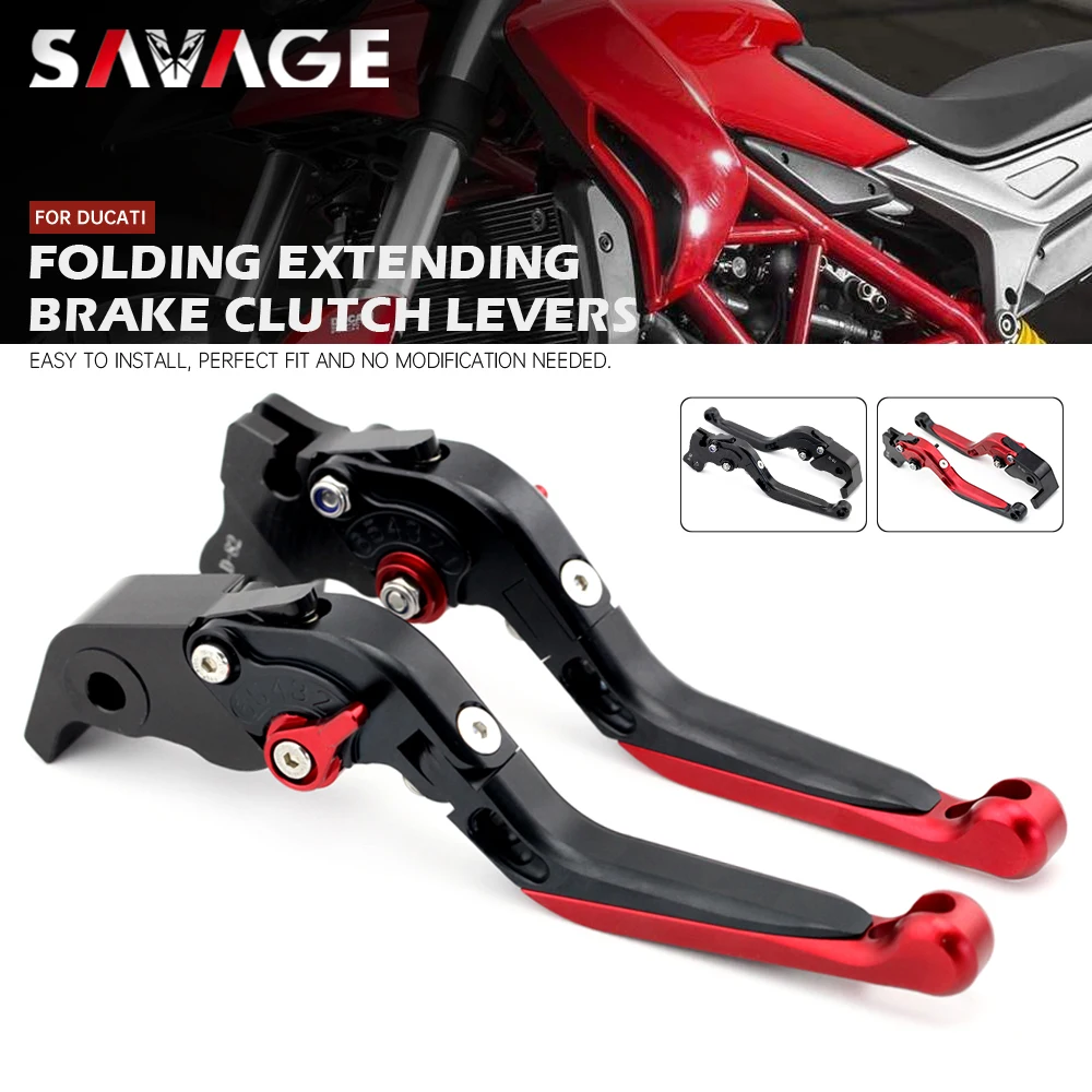 

Folding Brake Clutch Levers For DUCATI Hypermotard 821 Hyperstrada 939 Multistrada 950 Monster 821 Motorcycle Extendable Handles