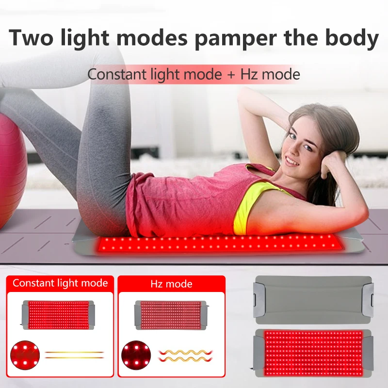 Redlight Therapy Belt Wearable Red Light Therapy Body Wrap Back Waist Shoulder Joints Pain Relief LED Red Light Wrap Device