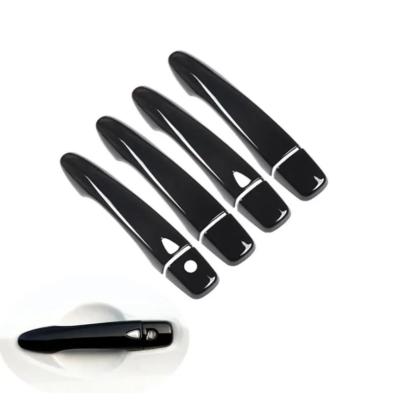 

For Nissan Navara NP300 Frontier D23 2015 2016 2017 2018 2019 2020 Glossy Black Car Door Handle Cover Trim Accessories Sticker