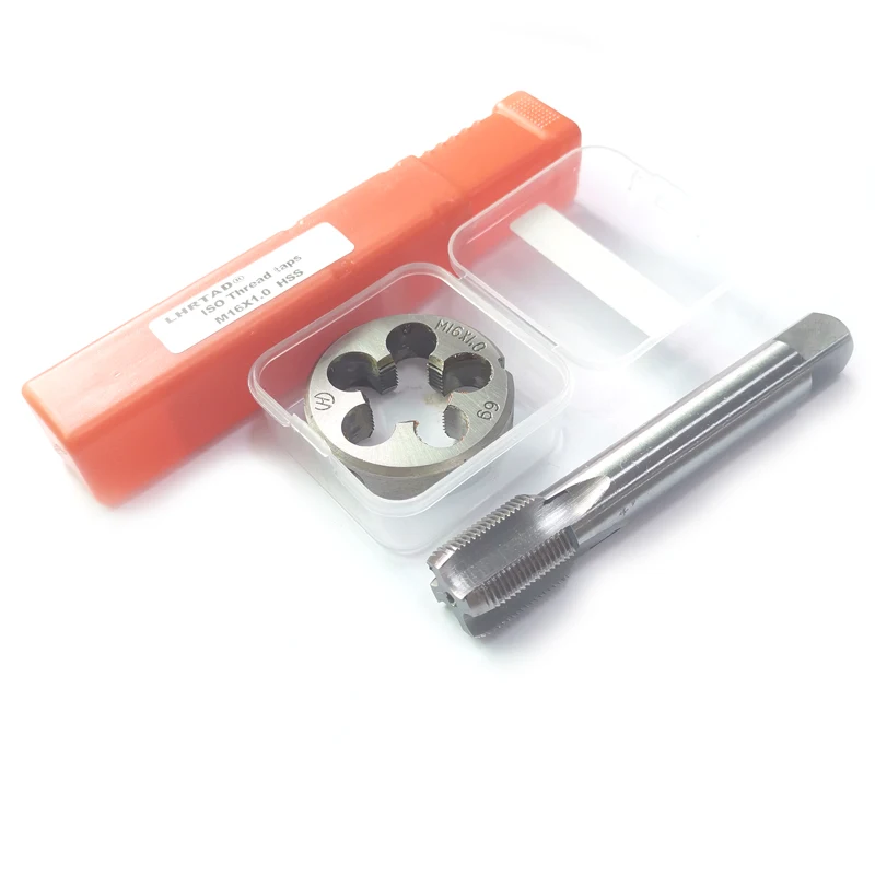 Rosca Fina Metric Plug Machine Torneiras e Conjuntos de Matrizes Mão Tap And Die M16 M16x2.0 M16x1.5 M16x1.25 M16x1.0 M16x0.75 M16x0.5