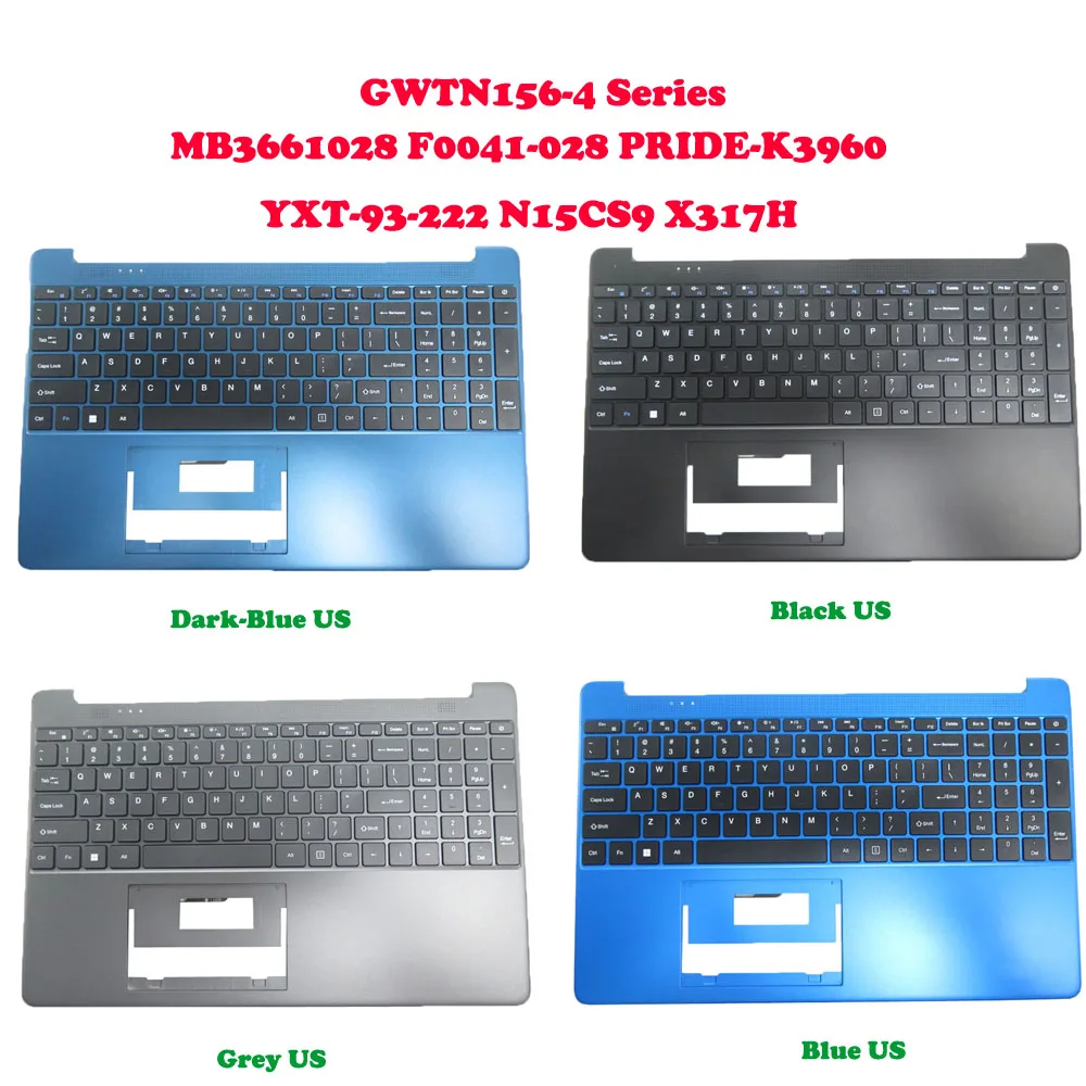 Laptop Grey Blue PalmRest&Keyboard For Gateway GWTN156-4 GWTN156-4BL GWTN156-4BK GWTN156-4GR GWTN156-4PR English US No Touchpad