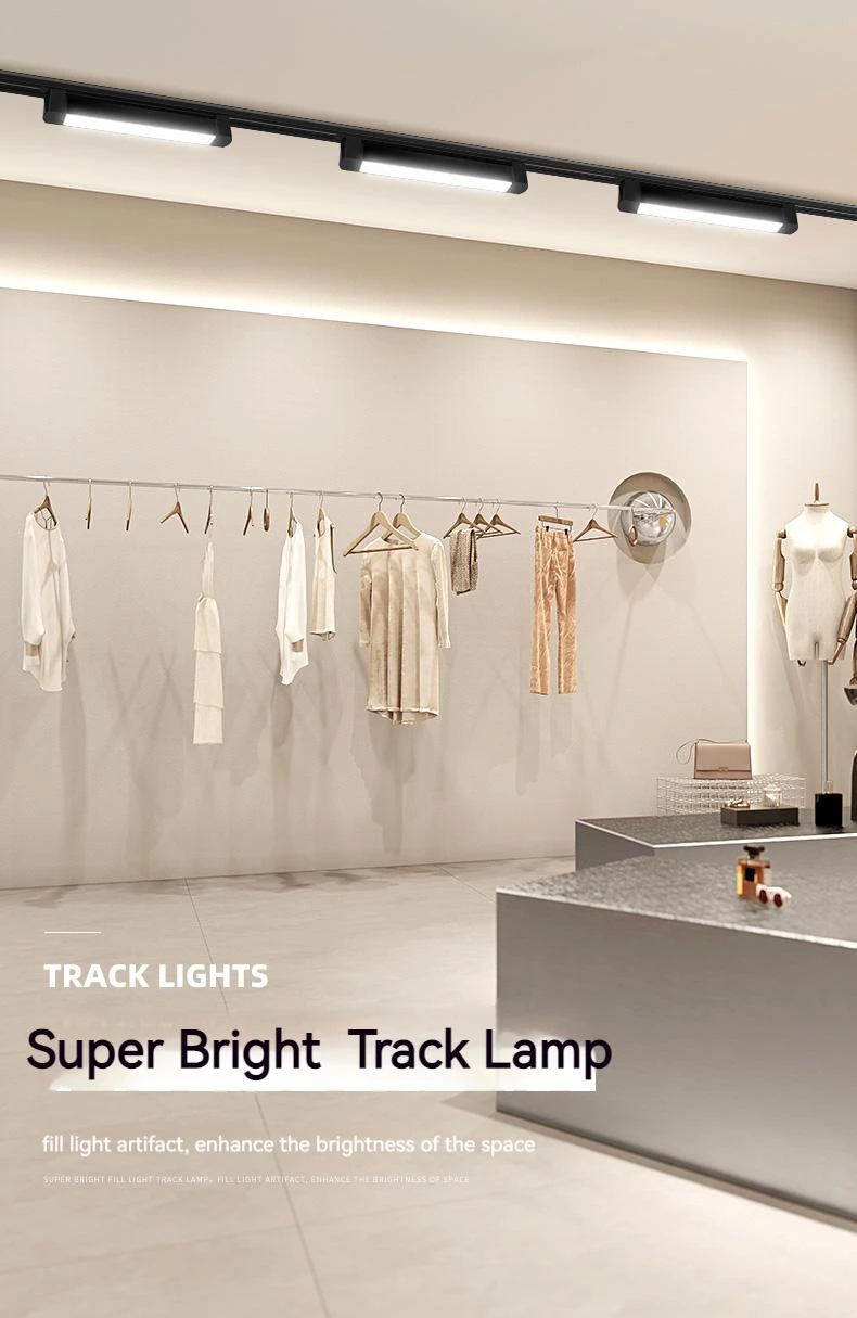 Set LED Track Light 110V 220V Spotlight Track Rail Lighting Fixture for Clothing Store Kitchen Indoor Light Spot Led Track Lamp