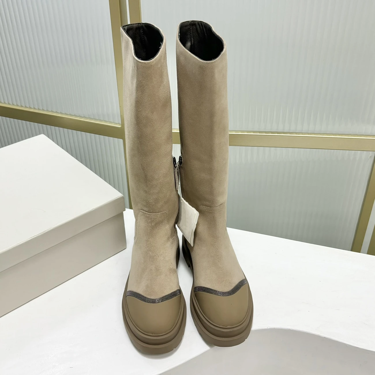 2024 New Winter Women's Boots Casual Boots Leather Material Comfortable warm Women's Boots Round Head Design