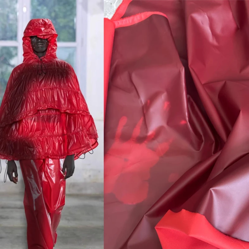 Thermosensitive Color Changing Fabric Deep Red Shift Water Sensitive Outdoor Jacket Skirt Material For Designer Apparel Women