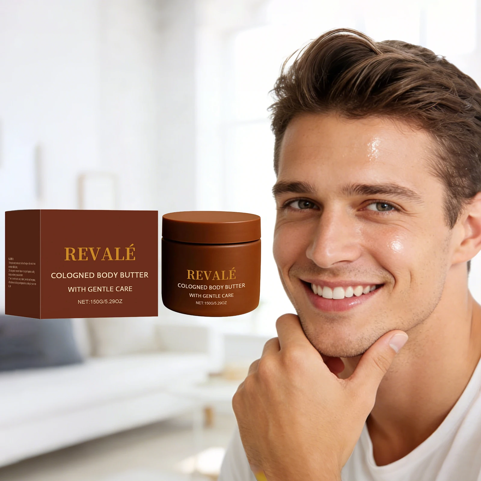 Sandalwood Men Body Cream Hydrate Rough Skin Refresh Body Repair Dryness Men First Choice Daily Use Non Greasy Body Moisturizer