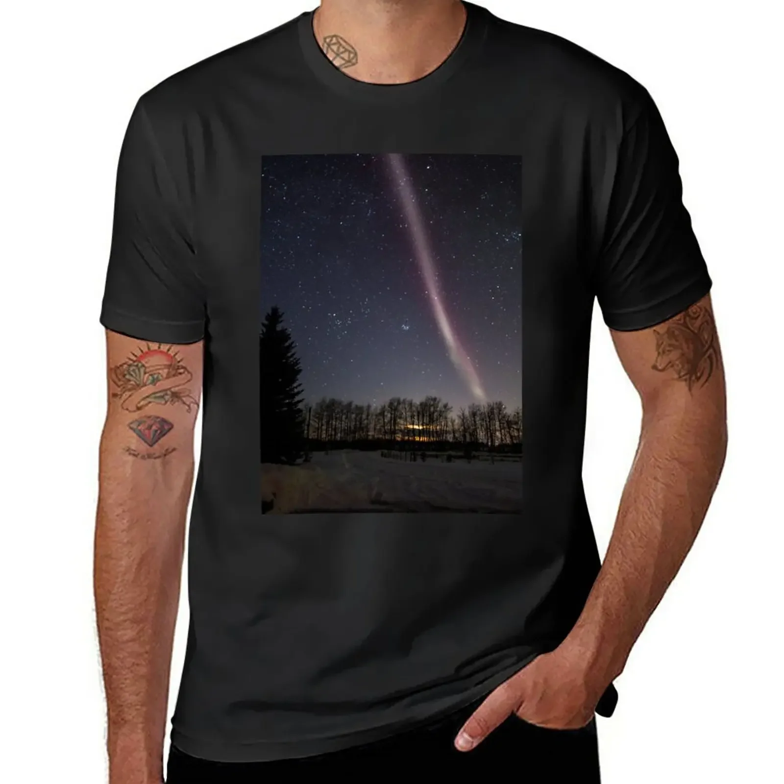 Auroral Phenomenon STEVE T-Shirt oversized kawaii clothes t shirts for men