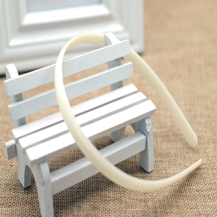 10pcs ABS Plain Headband Base 10-25 MM No Teeth Headbands White Plastic Head Hoop Bezel for DIY Girls Woman Hairwear Accessories