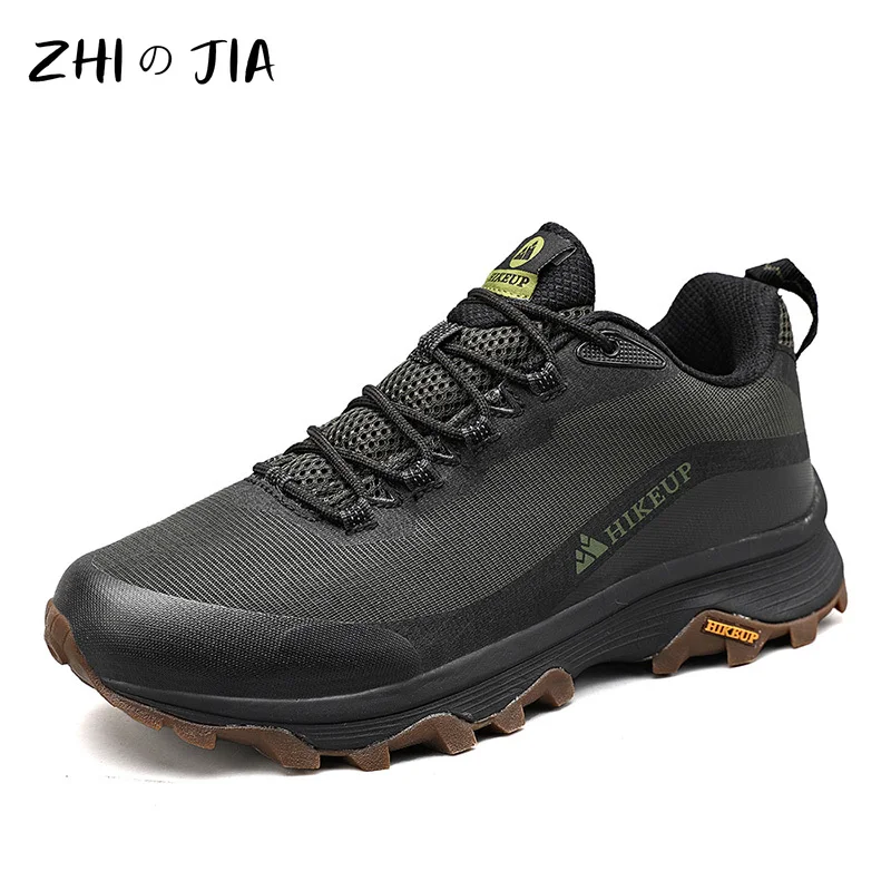 Zapatillas de deporte antideslizantes para hombre, zapatos de Montañismo resistentes al desgaste, calzado informal de cuero genuino para viajes, senderismo y trotar