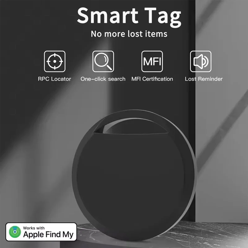 4/1 قطعة جهاز تعقب مضاد للفقد لاستبدال Apple Airtag عبر Find My Bluetooth GPS Tracker للأمتعة IOS MFi Key Finder