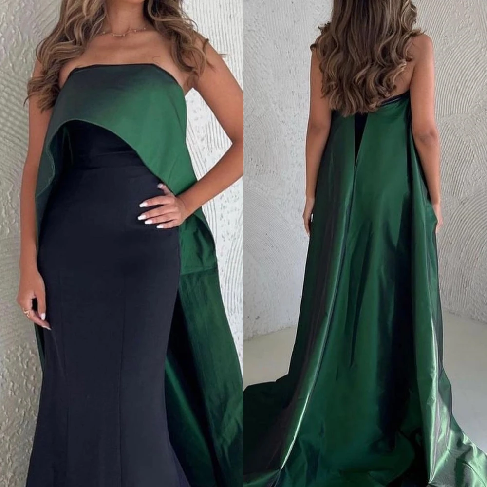 

Customized Exquisite Sizes Available Strapless Mermaid Cocktail Dresses Hugging Skirts Sweep/Brush S Evening Gown 2023