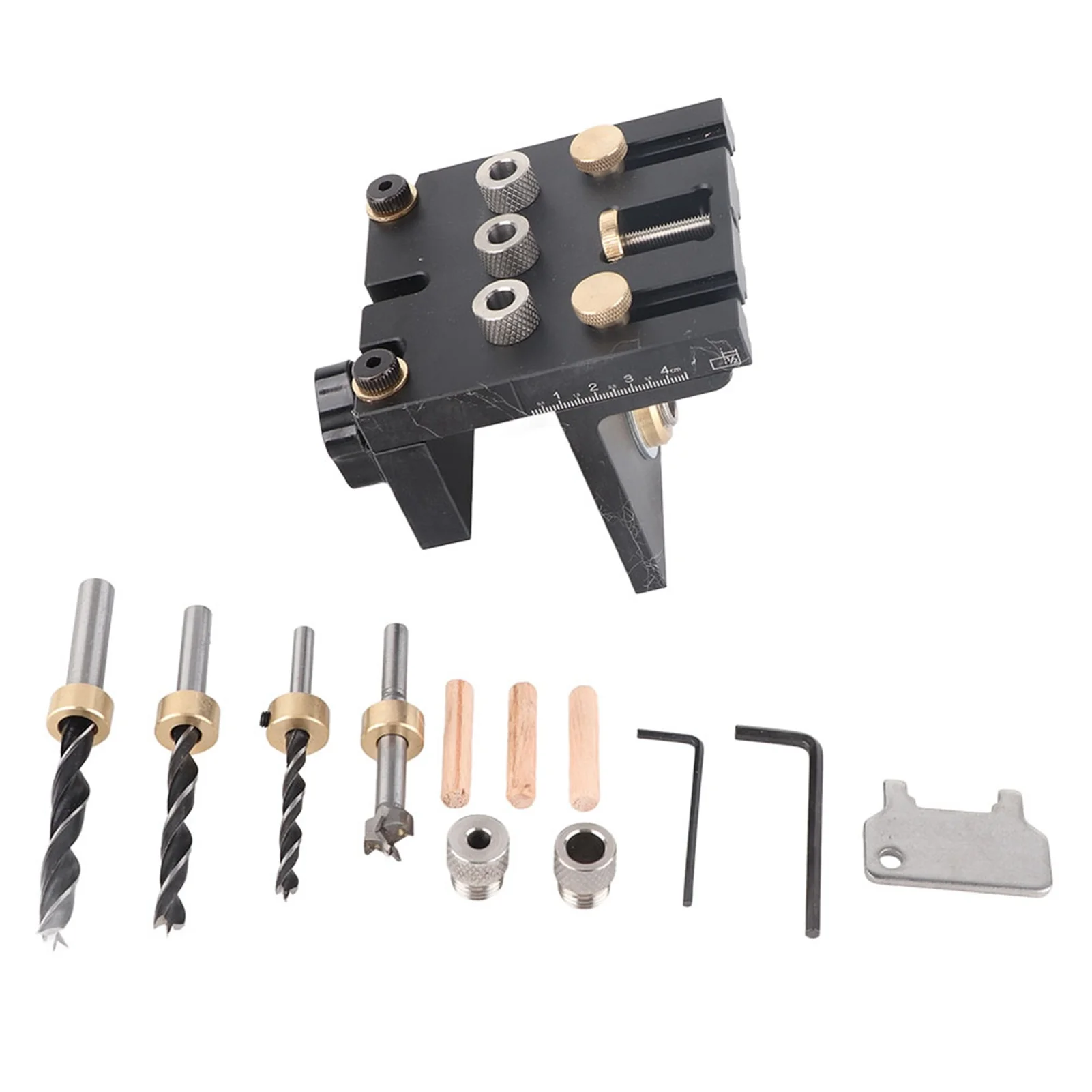 3‑in‑1 Woodworking Drilling Locator Hole Puncher Doweling Jig Drilling Guide Kit