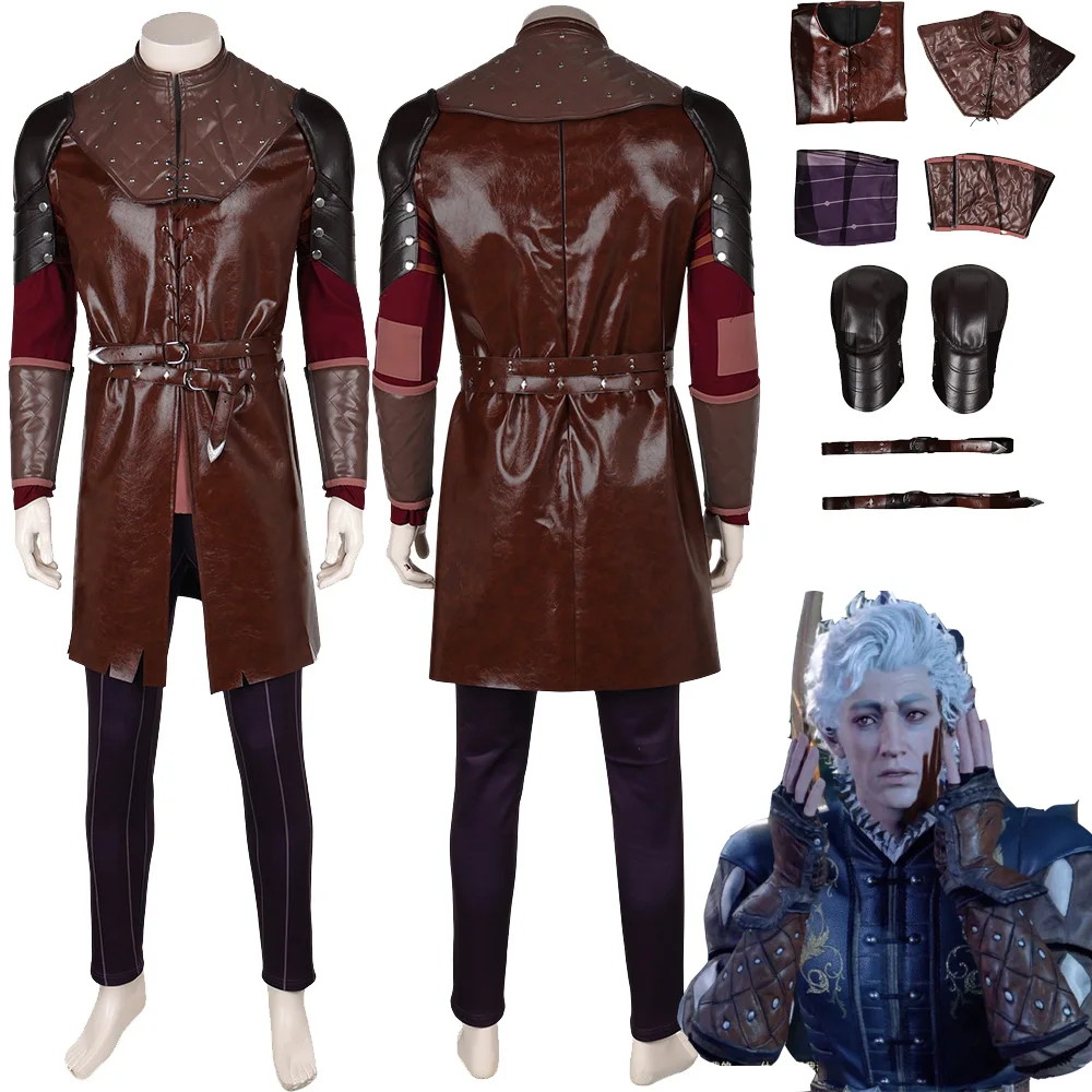 

Game Baldur Cos Gate Astarion Cosplay Vampire Costume Battle Suit Top Pants Male Outfits Fancy Halloween Carnival Party Clothes