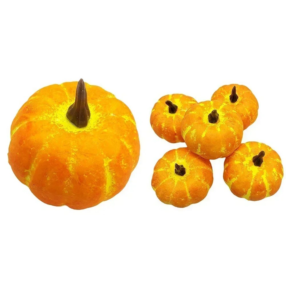 Decorazione di zucca Simulazione di verdure Artigianato fai-da-te Zucca artificiale Simulazione finta di verdure Halloween Homedecor Prop Artigianato fai-da-te