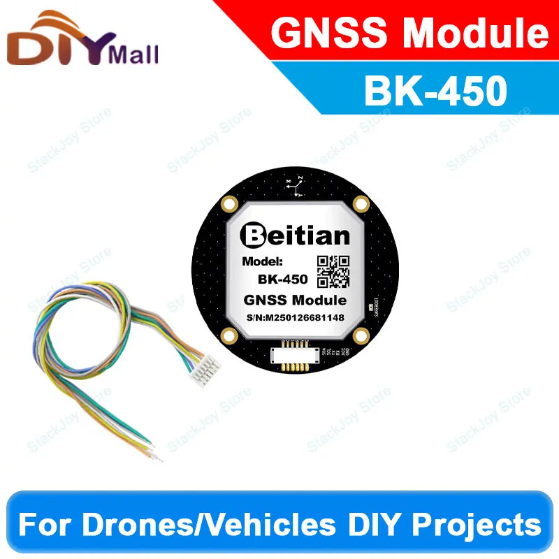 

Beitian BK-450 Rugged GNSS Module w/QMC5883L Compass, M9140 Chip, 4-System GPS/GLONASS/BDS/Galileo, 1.5m CEP, Locking Connector