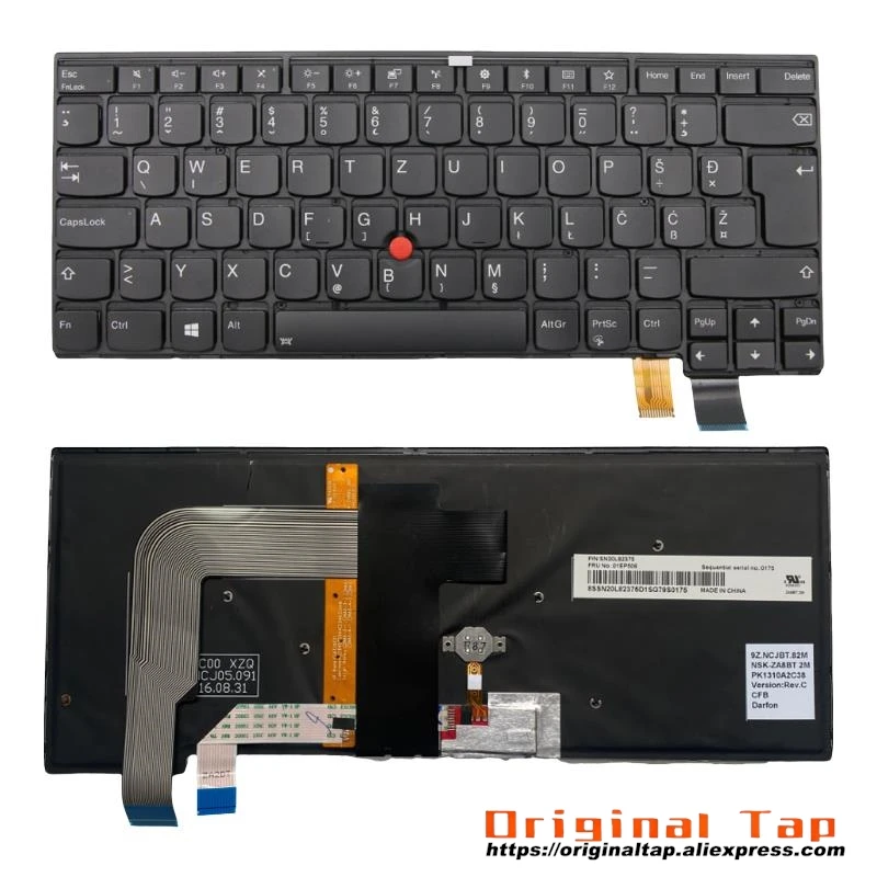 

SI Slovenian Backlit Keyboard for Lenovo Thinkpad T470p 01EP452 01EP493
