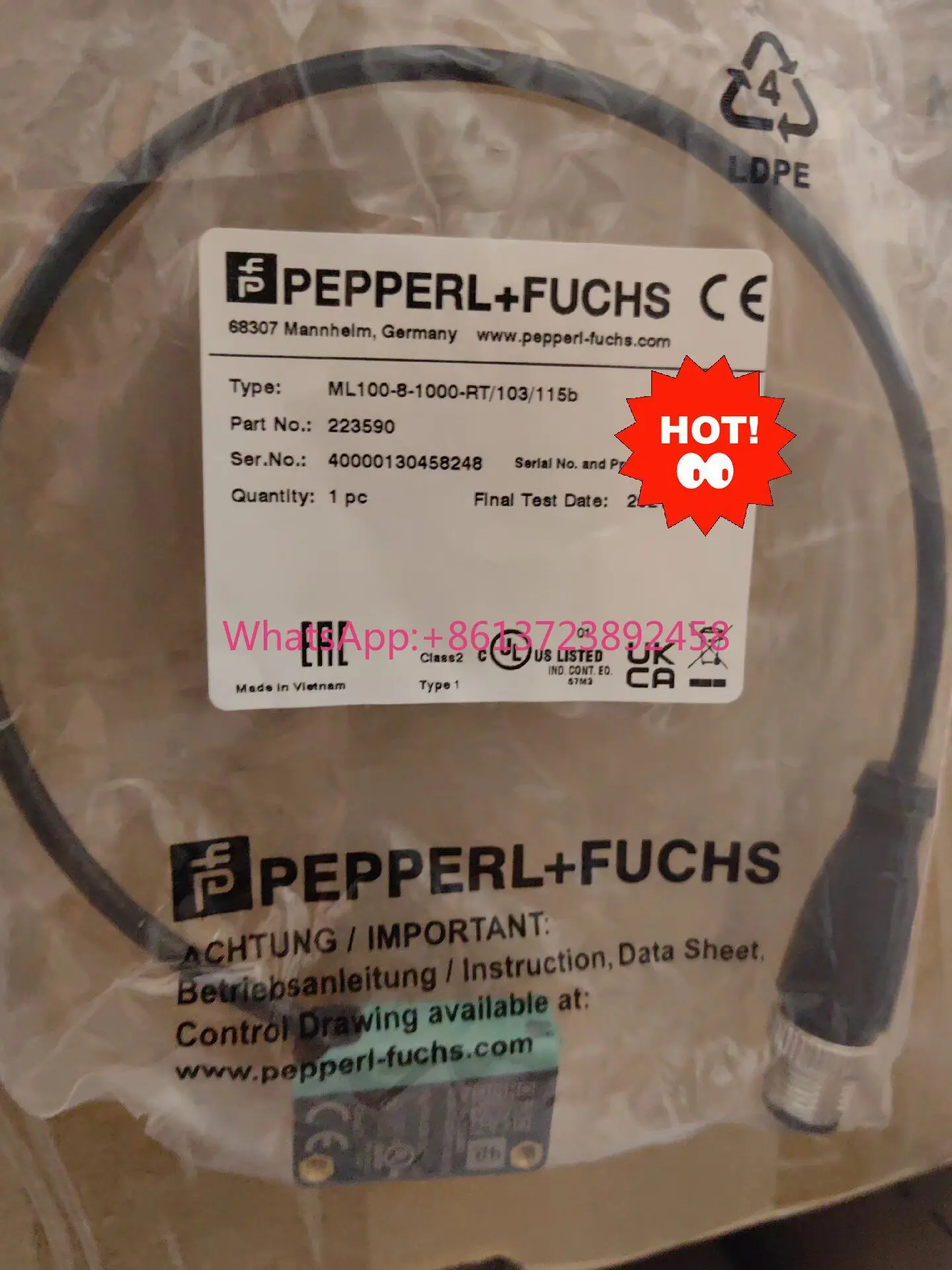 

ML100-8-1000-RT/103/115B Spotin stock