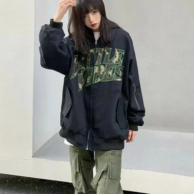 سترات نسائية للموسم الديمي مزيج محكم الراقية زر الخصر Cinching ترتيب الأسرة العمل الأمامي السيدات مزاجه سحابات رقيقة