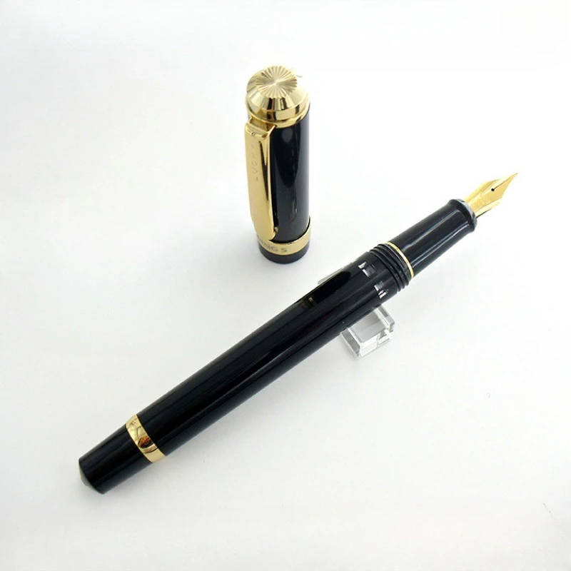 

Ручка-фонтан Wingsung 698 с прозрачным корпусом, золотым/серебряным пером, толщиной письма EF/F 0.38 мм/0.5 мм, канцелярские товары для письма