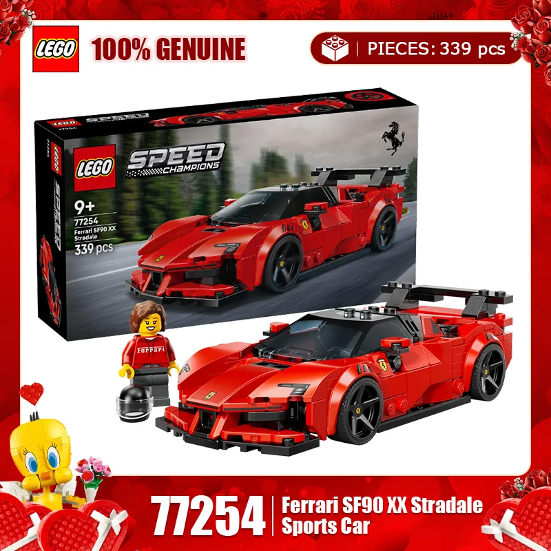

LEGO Building Blocks Super Racing Series 77254 Ferrari SF90 XX Stradale Sports Car Children's Puzzle Building Toy Boy Gift