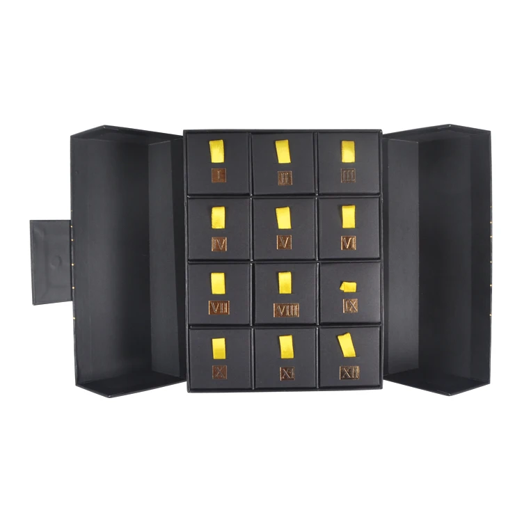 Customized queryLuxury Christmas Holiday Favor Countdown Beer Whiskey Advent Calendar Rigid Miniature Bottles Custom Magnetic Ca