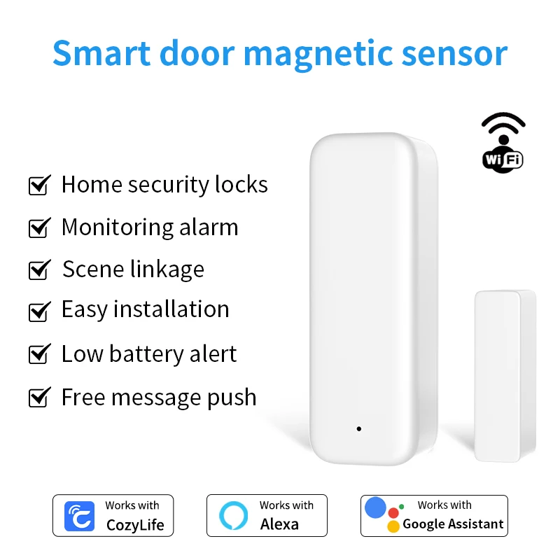 

WiFi Door Window Sensor eWeLink APP Smart Home Security Protection Door Open Closed Detector for Alexa Google Yandex Alice