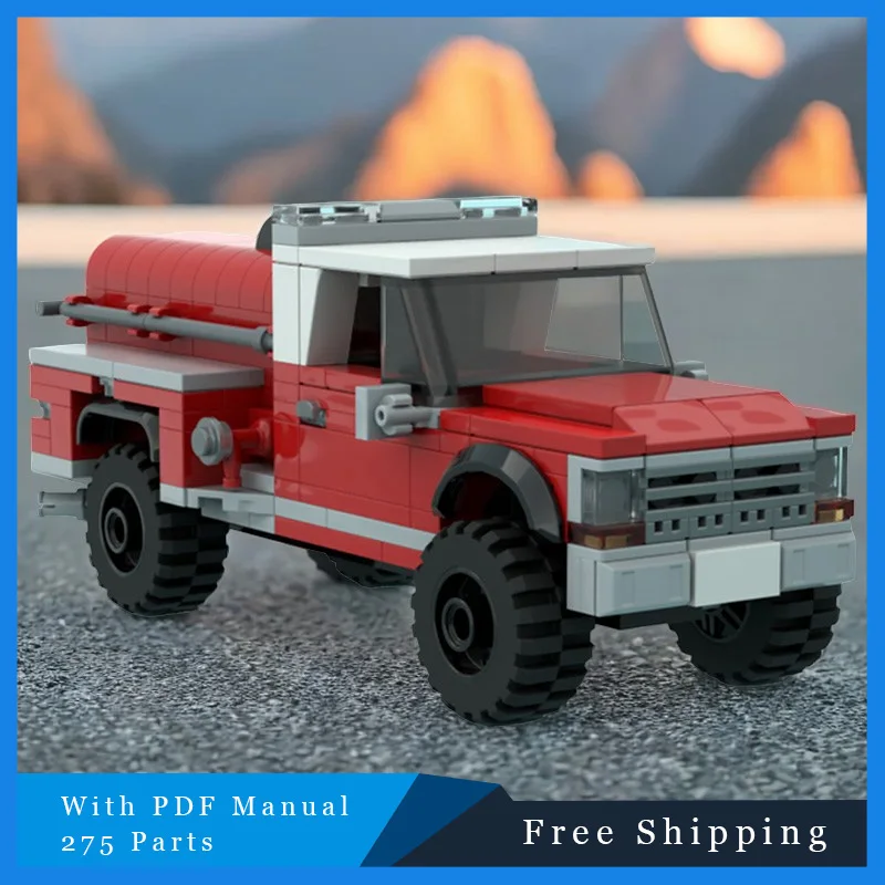 275 パーツクールレッドシティ消防車ビルディングブロック DIY 組み立てるレンガモデル教育クリエイティブおもちゃ子供のための誕生日ギフト