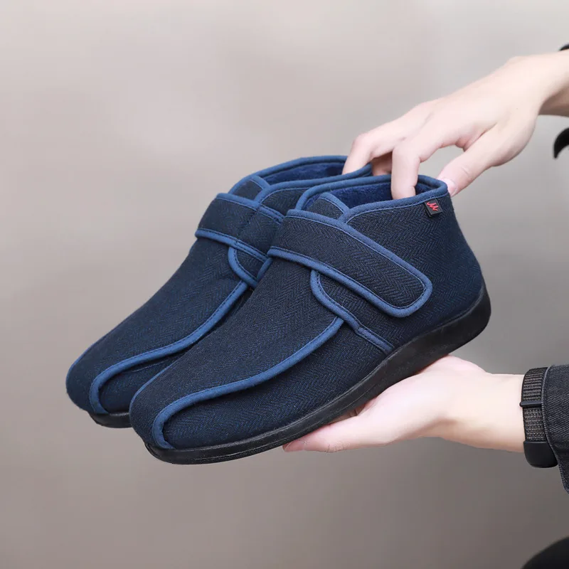 

New winter fashion thermal cloth shoes diabetes shoes fat wide high instep feet wear soft and comfortable Large size