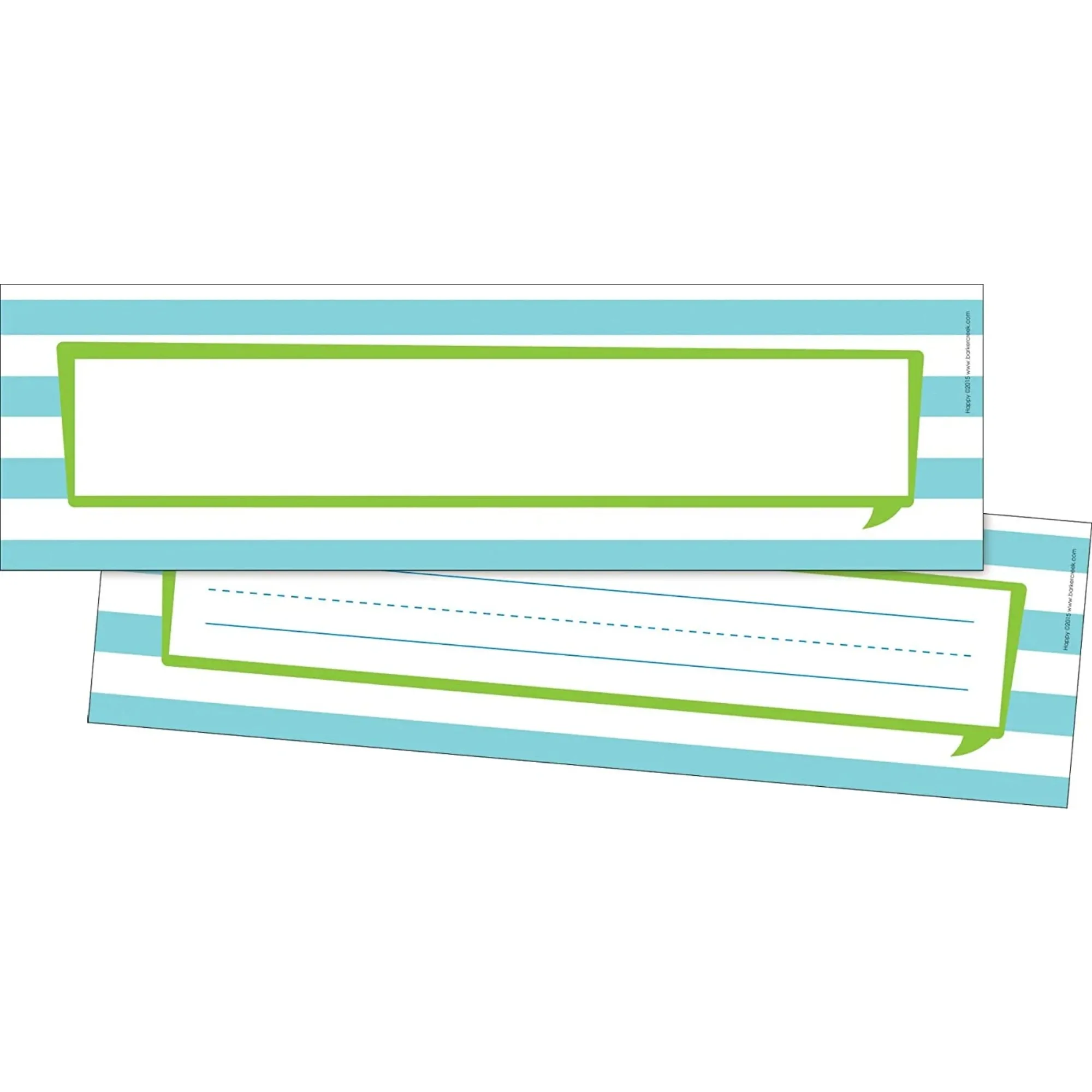 لوحات أسماء سعيدة على الوجهين من Barker Creek وعلامات لوحة الإعلانات بطول 12 بوصة × 3-1/2 بوصة وعرض 36/حزمة