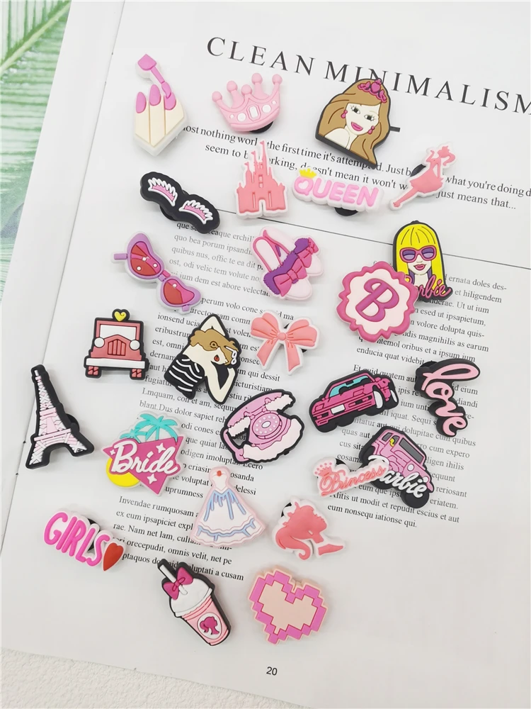 Kawaii Princess PVC Shoe Charms Diy Buckle Decorations Funny Pattern Shoes Accessories Clog Ornamnets Adult Kid Party Decor Gift