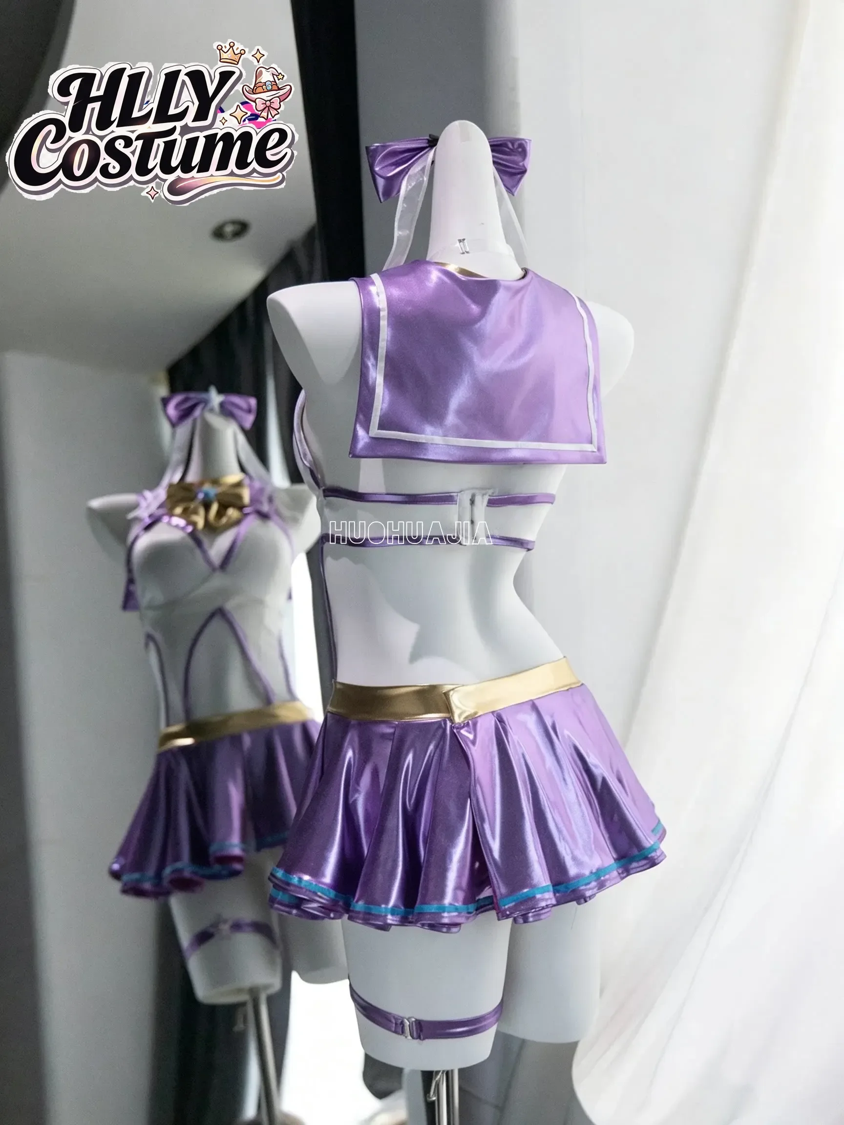 Palette Miracle Purple Luo Brown Dust 2 Cosplay Costume New sexy jumpsuit women Halloween party glitter dress private room suit