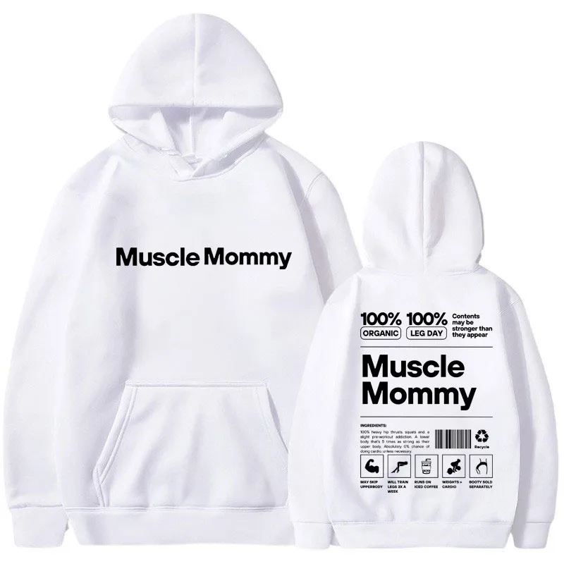 Funny Muscle Mommy Pump Cover Gym Meme Hoodies Men Women Fashion Gothic Vintage Sweatshirts Winter Fleece Oversized Pullover