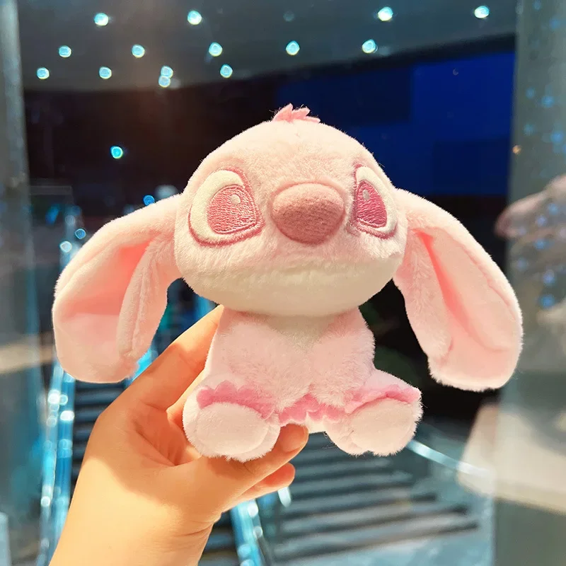 Zaino per bambola Kawaii Stitch Ciondolo piccolo Cartone animato Anime Giocattoli di peluche Ciondolo portachiavi per bambola di pezza Regala regali di compleanno per la fidanzata