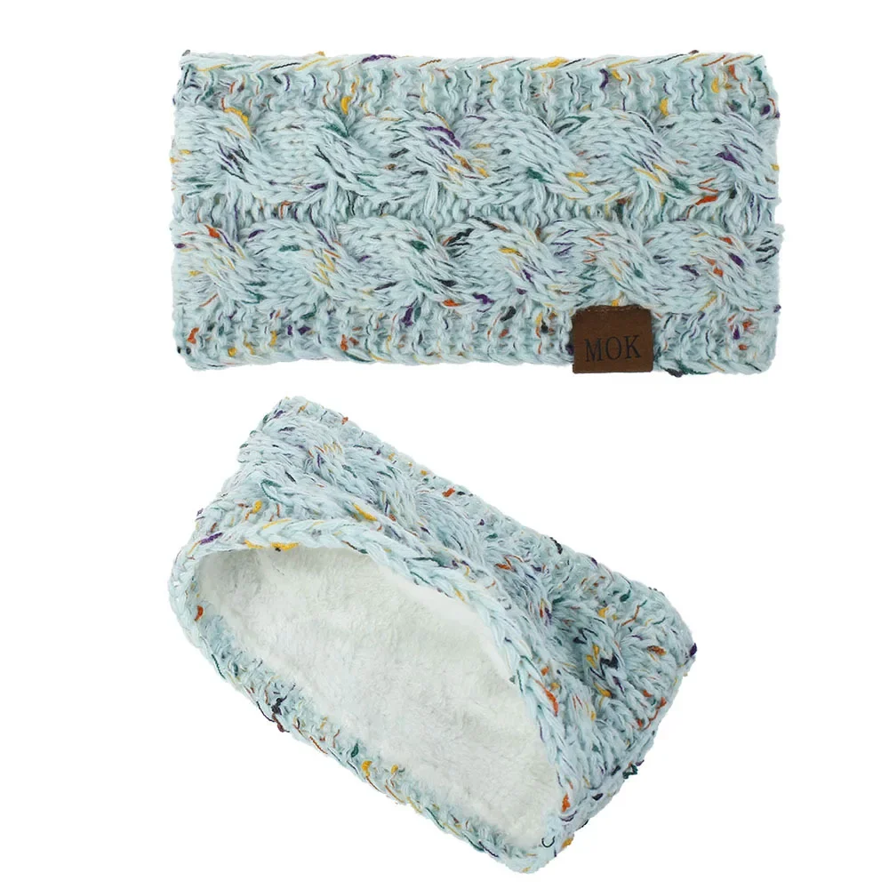 Neueste Breite Stricken Woolen Stirnband Winter Warme Ohr Frauen Verdicken Turban Haar Zubehör Mädchen Haar Band Headwraps Ohr Wärmer – Detail 3