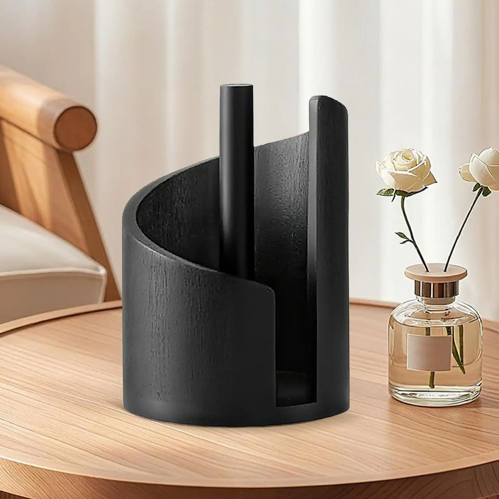 Wooden Paper Tissue Holder Napkin Dispenser Bathroom Rack Paper Towel Stand Kitchen Roll Paper Organize For Dining Table Decor