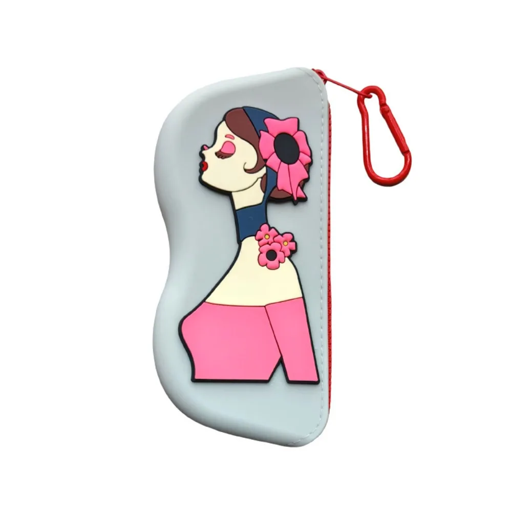 

Multifunctional Silicone Glasses Bag Dustproof Waterproof Sunglasses Storage Bag Cartoon Coin Purse Small Items Bag Female