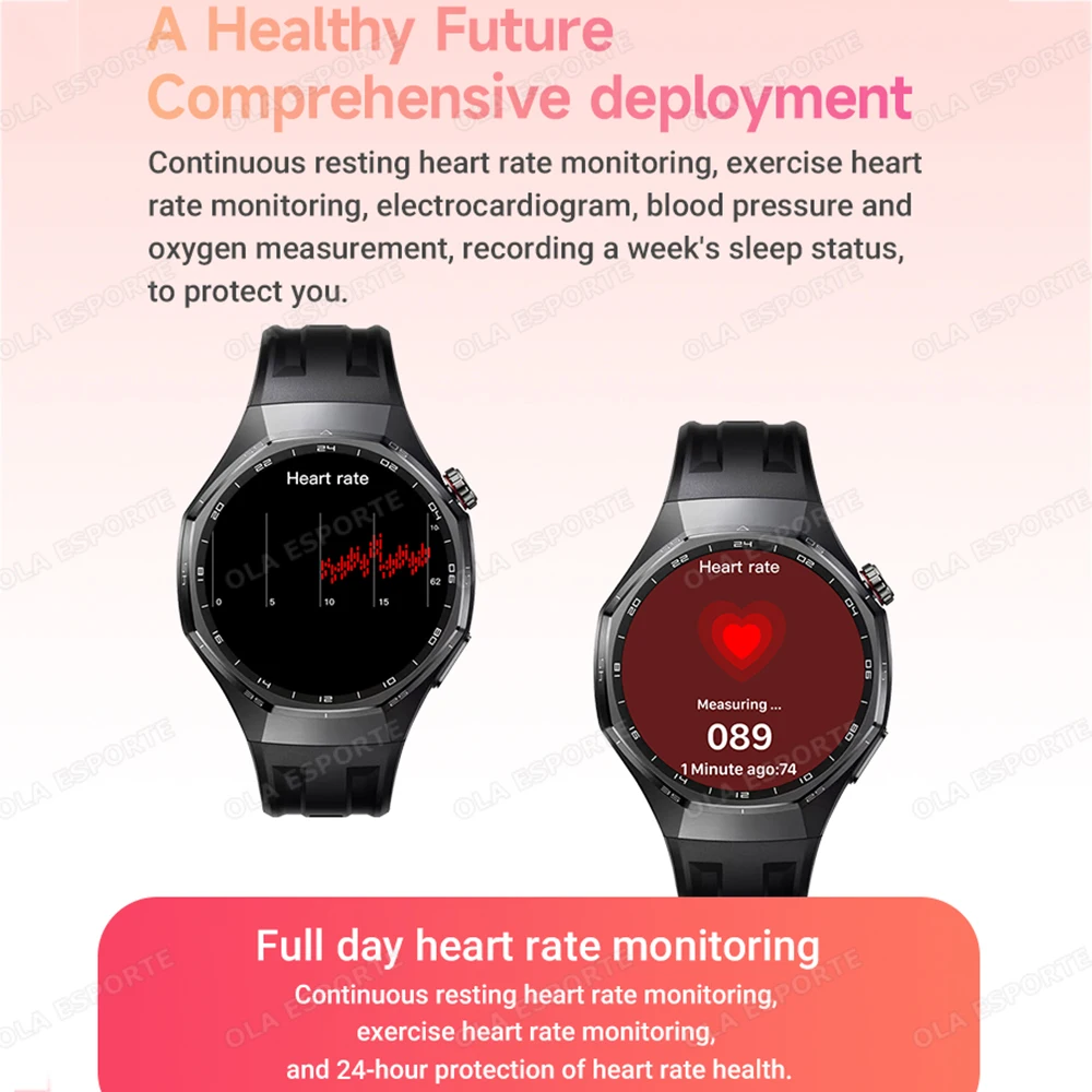 New Smart Watch Men AMOLED HD Screen GPS Motion Trajectory Heart Rate Bluetooth Calls Smartwatch Waterproof For Android iOS HT30