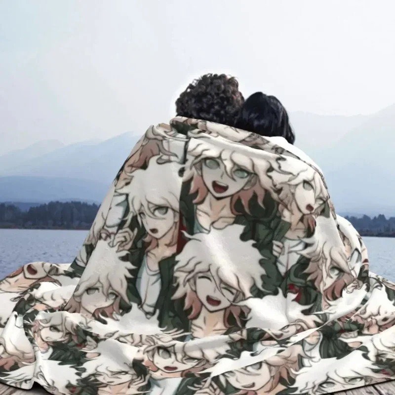 Nagito komaeda voice flannel blanket hope Danganronpa funny throw blankets for bed sofa couch 125*100cm bedspread blanket