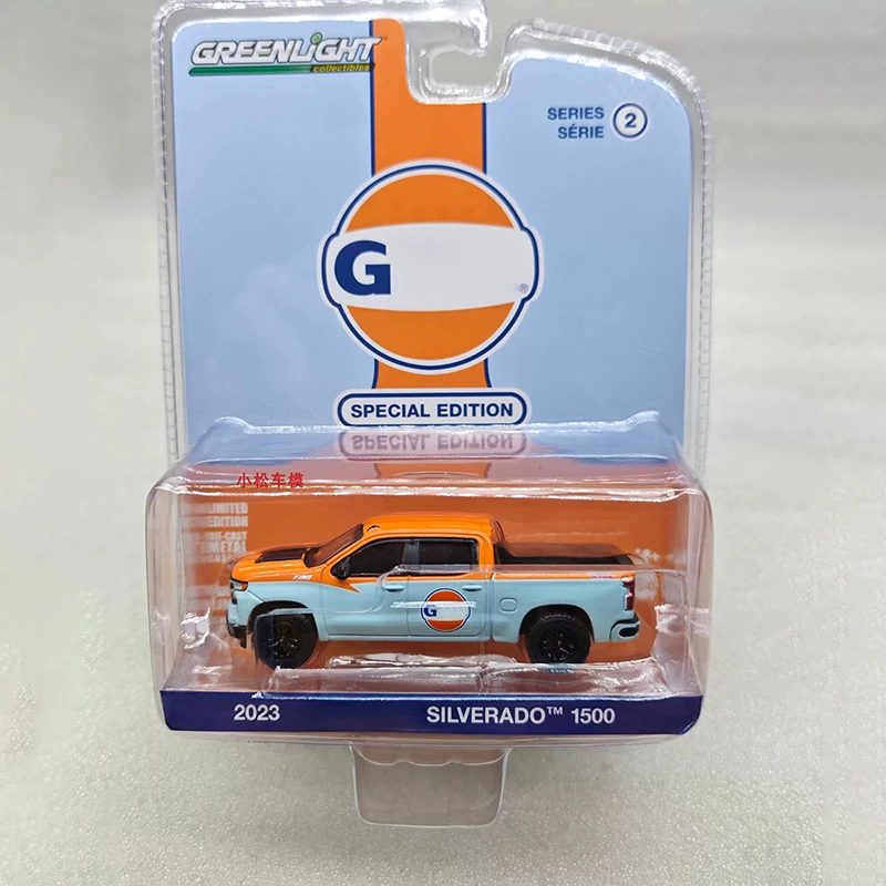 

Greenlight Diecast 1/64 Scale 2023 Silverado 1500 Pickup Truck Alloy Car Model Boy Souvenir Toy