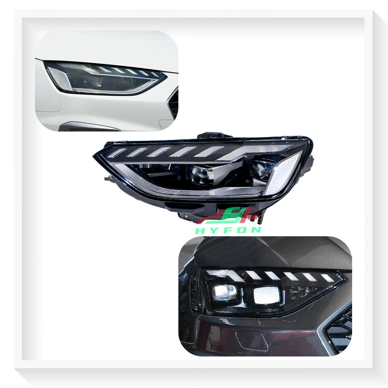 

For Audi A4 B10 2020-2024 Upgrade RS5 Black Knight Style Matrix Full LED Headlight Assembly Streaming Turn Signal Plug & Play