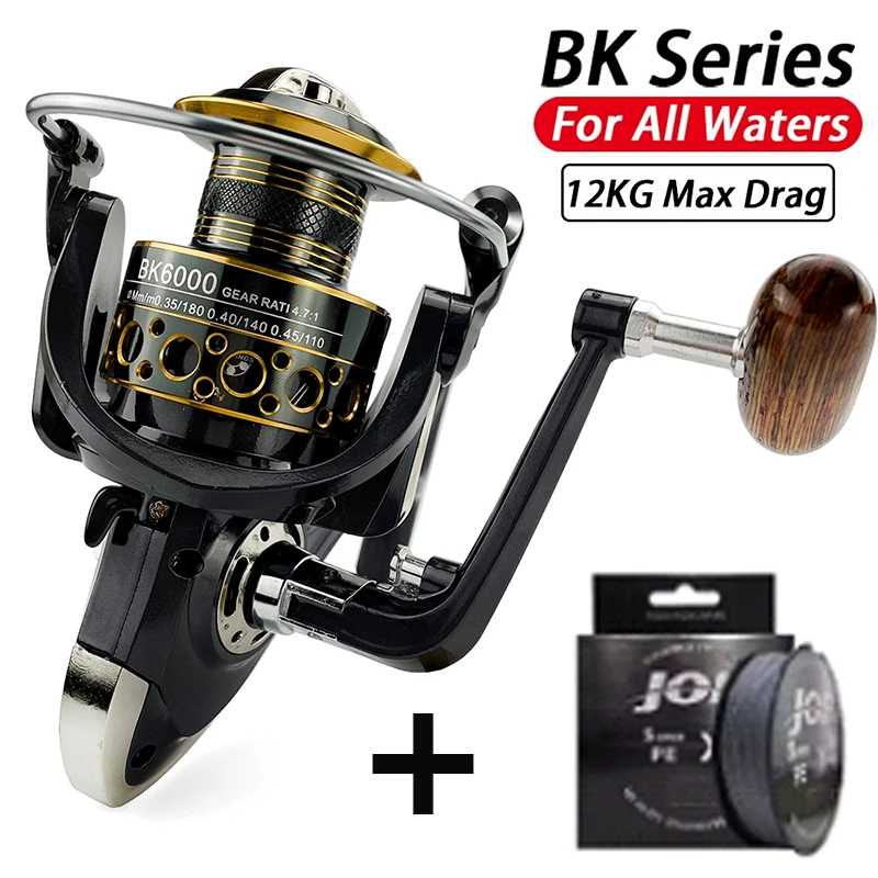 GHOTDA Ultralight Spinning Fishing Reel 2000-7000 Series Saltwater Jigging Wheel Left/Right Handle Max Drag 8KG for All Waters