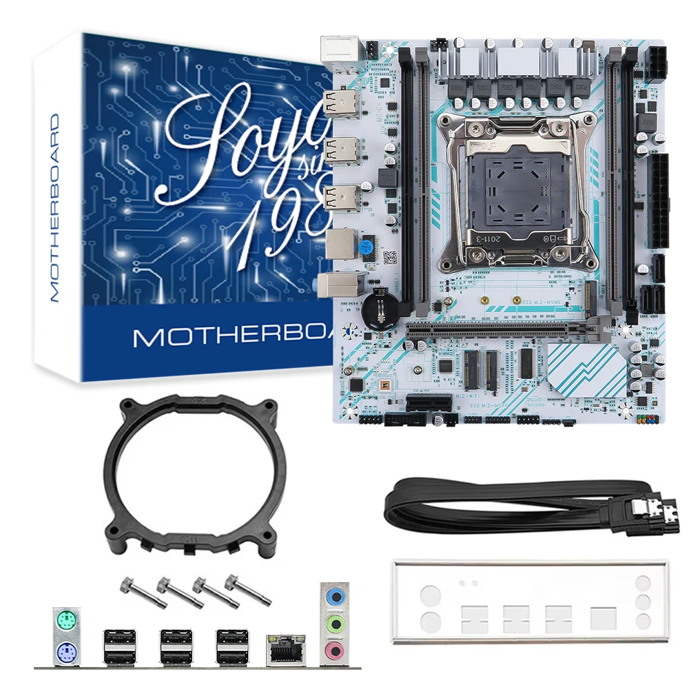X99 Scheda madre LGA 2011-3 Set Kit Xeon E5 2680 V4 Processore CPU 16G【8g*2】 DDR4 REG ECC Memoria RAM M.2 NOME Per computer SOYO
