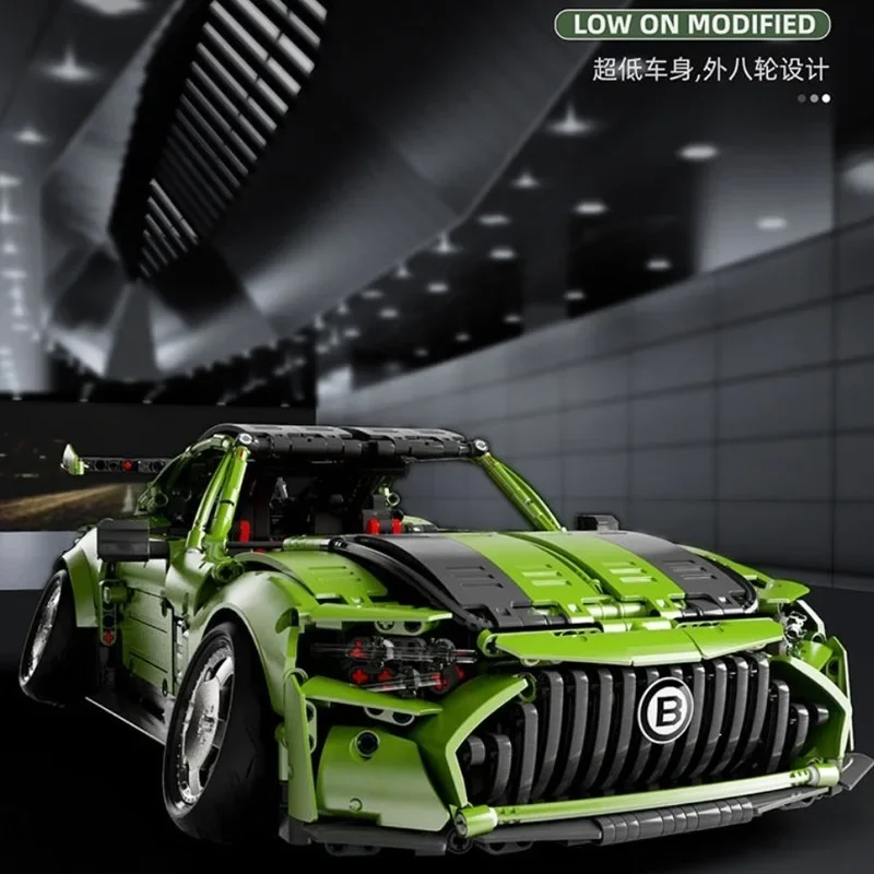 Técnico famoso super carro de corrida bloco de construção moc modelo estático tijolos crianças montagem veículo conjunto meninos brinquedos presente do dia das bruxas