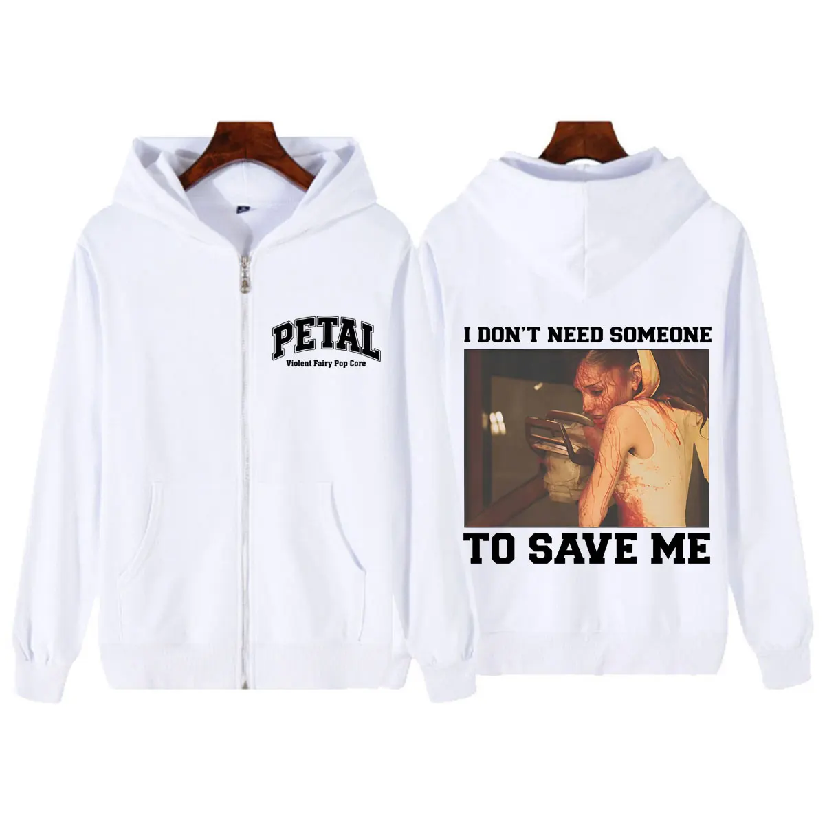Ariana Grande Petal Core 2026 Print Zipper Hoodie Men Women Fashion Clothing Sweatshirts Winter Aesthetic Trend Zip Up Jacket
