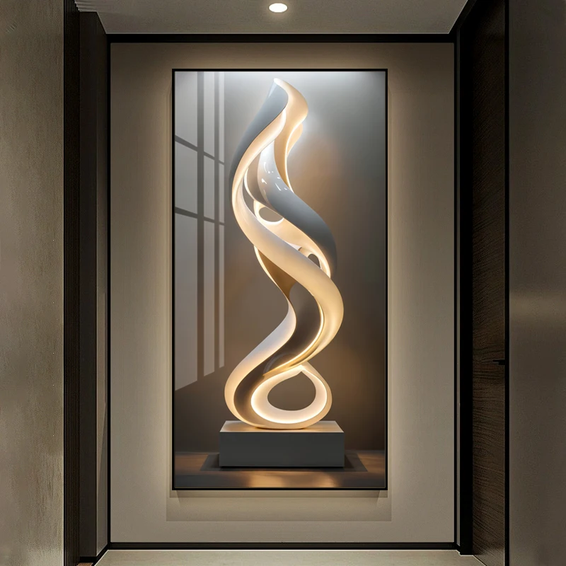 Modern Mural Light Abstract Diamond Iinlaid Foyer Painting Wall Lamp Facing  With A Light Luxury And High-endl Corridor Murals