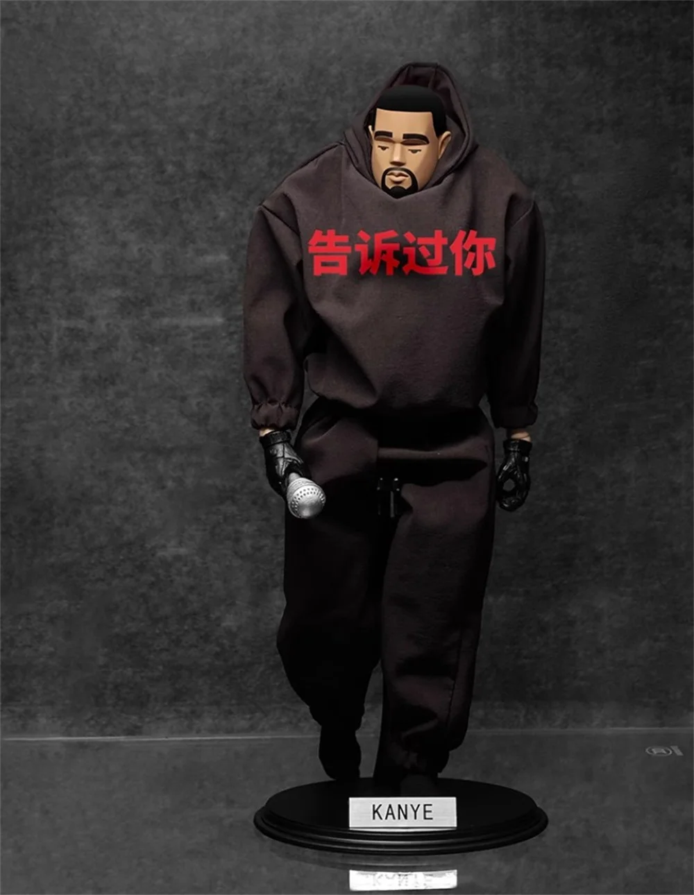 Meilleure vente 1/6ème homme soldat figurine KANYE ensemble complet poupée chanteur rappeur mobile figurine cadeau pour les Fans recueillir