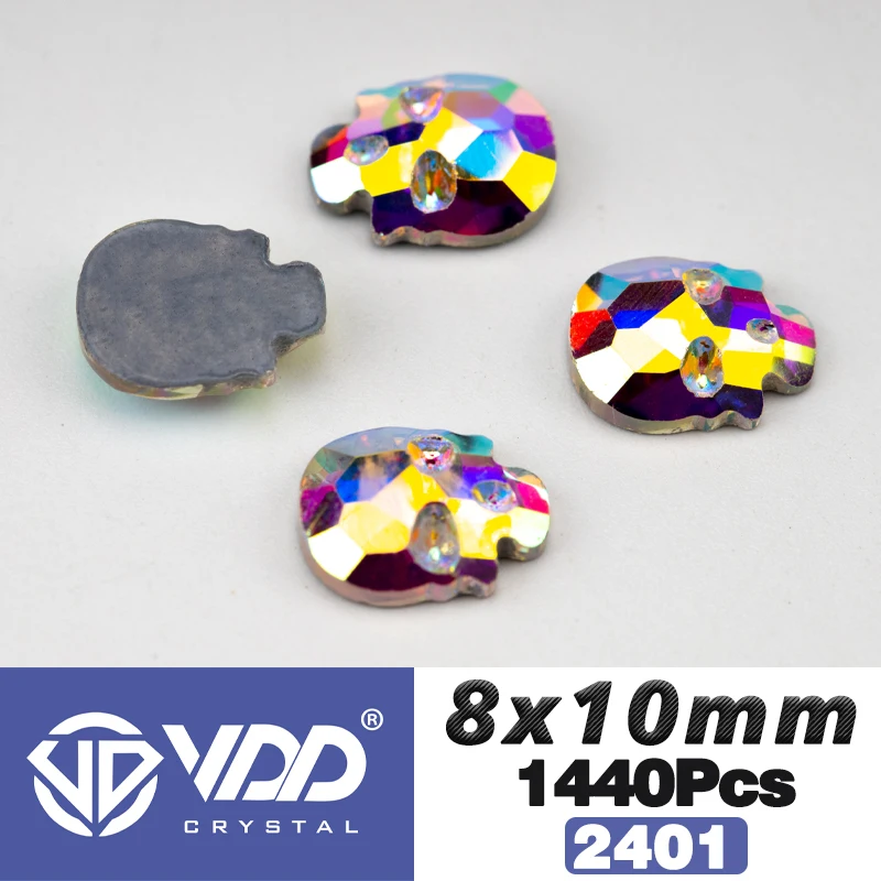 VDD 1440 Stück Glas-Strass-Kristalle AB mit flacher Rückseite, zum Aufbügeln, Glitzer, verschiedene Formen, 3D-Steine, Großhandel für Nagelkunst, DIY-Dekorationen – Detail 2