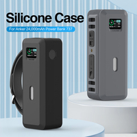 Silicone Case for Anker 737 Power Bank 140W 24,000mAh 1/4-inch nut Hole SD/SIM Card Storage Reserved Travel Protective Cover