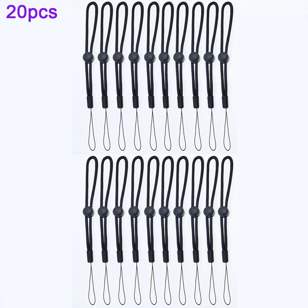 1–20 Stück 15 cm schwarze Anti-Drop-Schutzarmband für Gamepads, Action-Kameras, Mobiltelefone, USB-Laufwerke und Schlüsselanhänger