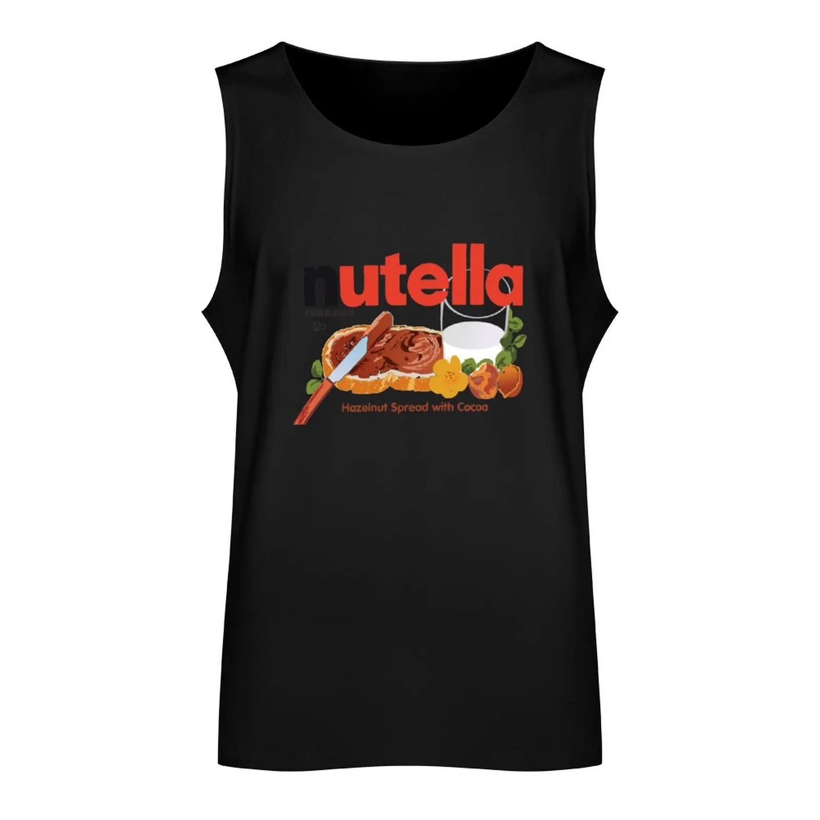 Iconic Nutella Hazelnut Cocoa Spread design Tank Top Muscle fit Men's gym Sports clothing Men's summer vest